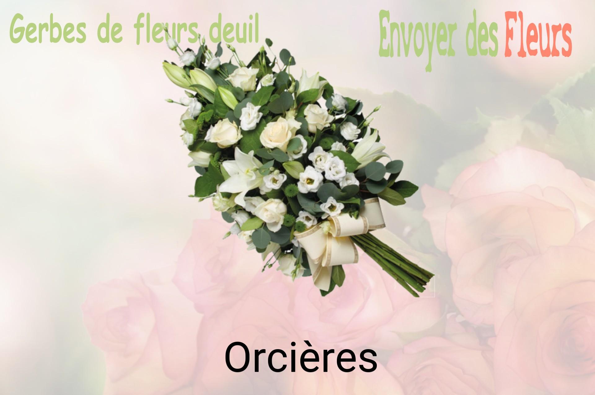 Gerbe de fleurs de deuil livrée à Orcières
